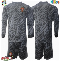 Camiseta Portugal Portero Visitante Equipación para niños Eurocopa 2024 manga larga (+ pantalones cortos)